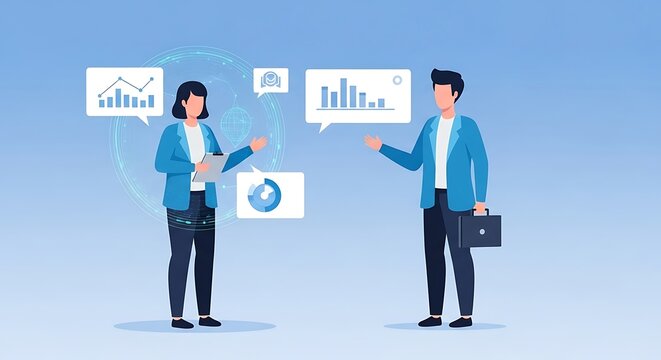 Business team analyzing financial data and charts.