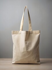 A blank canvas tote bag with a stylish design on it