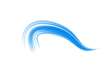 Light Blue Wind Flow Curve with Smooth Motion and Transparent Swirl Effect for Air, Energy or Purification Design