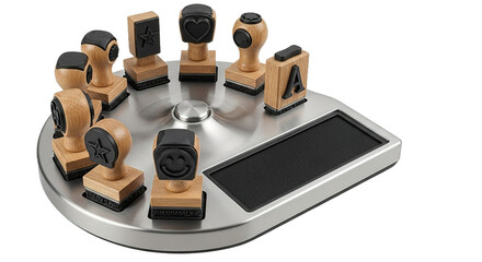 Rotating Stamp Set Office Stationery Design Organization