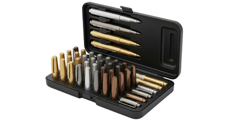 Luxury Pen Set Collection Metal Case Organizer