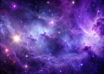 Fototapeta premium Cosmic Purple Nebula Background