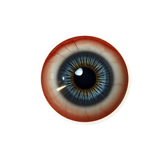 Human eyeball sticker transparent background isolated on white background