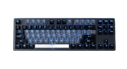 Illuminated Gaming Keyboard Top Down View
