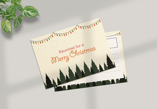 Reunited for a Merry Christmas Postcard Design