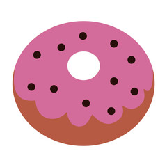 donut with strawberry cream