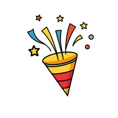 vector design of celebration trumpet image