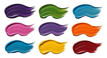 Colorful Paint Strokes - Abstract Art Background.