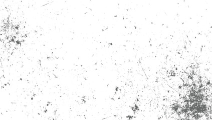 Black and White Grunge Texture – Rubbed Aged Pattern Monochrome noise of dust or dirt, with Distress Overlay on Transparent Background