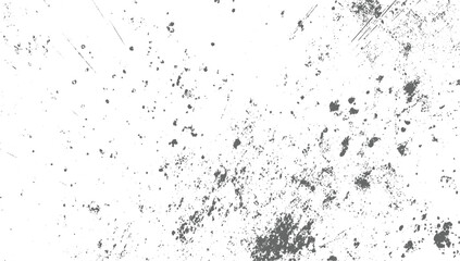 Black and White Grunge Texture – Rubbed Aged Pattern Monochrome noise of dust or dirt, with Distress Overlay on Transparent Background