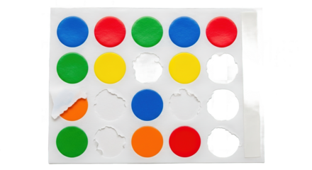 Colorful Circles Puzzle Game Partially Damaged