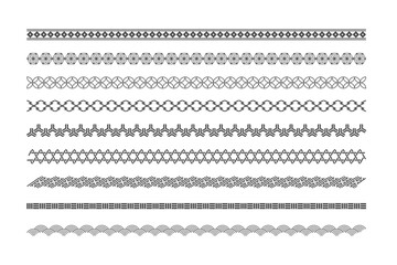 和柄モチーフ飾り線 透過png