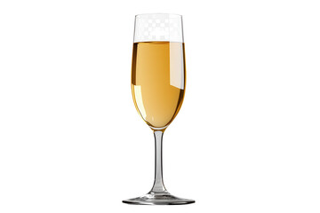 Elegant glass of champagne on a transparent background ideal for celebratory designs or festive occasions, perfect for parties or toasting milestones