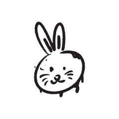 Illustration of an Emoji Graffiti Rabbit