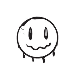 Illustration of an Emoji Graffiti Smile