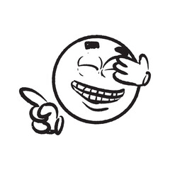 Illustration of an Emoji Graffiti Laugh