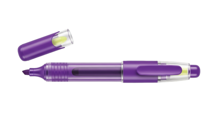 Purple Highlighter Pen Stationery Office Supplies