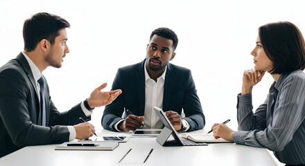 Business People Meeting Discussing Strategy at Table