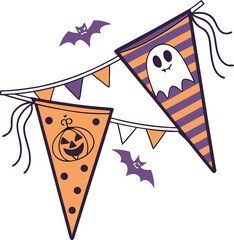 Vector cartoon illustration of a sweet ice cream cone icon with a heart symbol, a fun design for a summer card or a holiday celebration