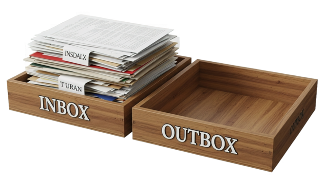 Wooden Inbox Outbox Desk Organizers Paper Storage