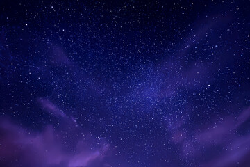 Fototapeta premium Starry Night Sky with Vibrant Purple and Blue Cloudy Background