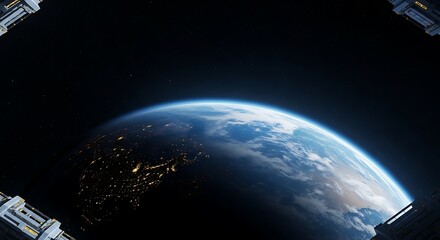 Naklejka premium Earth from Space - A Breathtaking View.