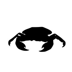 Solid black hermit crab crawling silhouette logo symbol vector illustration design sign icon character on white background.
