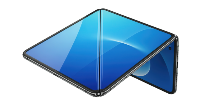 Folded Smartphone Display Technology Modern Device