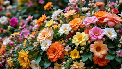 Vibrant Floral Bouquet with Bright Lighting and Dreamy Atmosphere