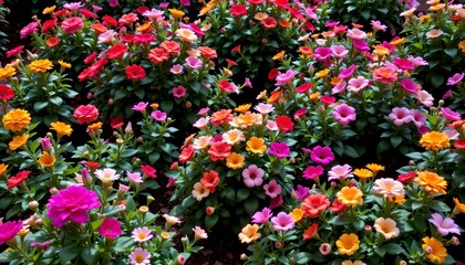 Beautiful Garden with Vibrant Blooms and Floral Arrangements