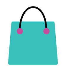 Colorful shopping bag icon vector illustration,Retail and e-commerce symbol in flat design