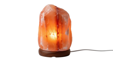 Serene Salt Lamp: Illuminated, a natural salt lamp emits a soft, warm glow, bringing tranquility and a sense of serenity to any space.
