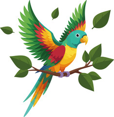 Vibrant Cartoon Macaw Parrot Head, Screaming, Colorful, Tropical Bird Illustration, Bold Graphic Style