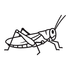 Simple illustration of a grasshopper, perfect for design projects