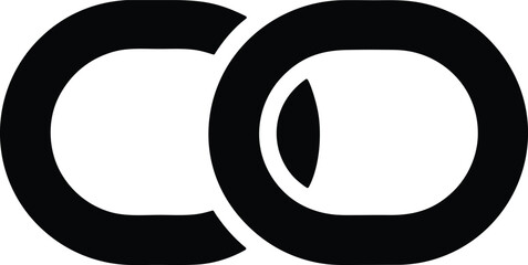 Linked chain circle vector icon.