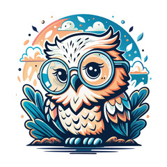 Fototapeta premium Spectacled owl