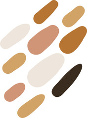 Abstract Irregular Organic Shapes in Earthy Neutral Tones - Minimalist Graphic Background