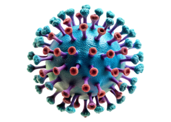 3d virus png image on transparent background