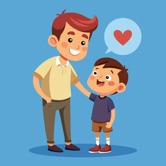 Father and son sharing a loving moment