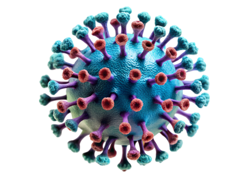 3d virus png image on transparent background