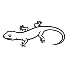 Friendly lizard illustration, simple and clean design