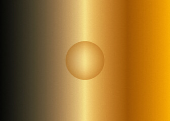 Golden sphere on textured gradient background