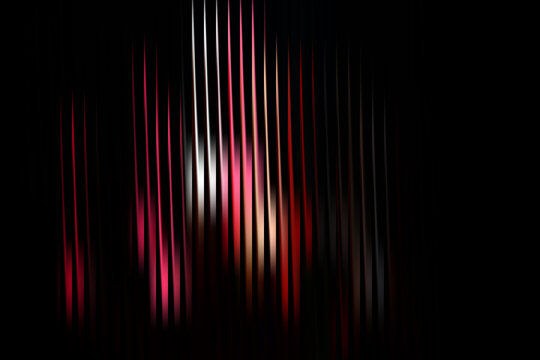 Abstract vertical lines with vibrant red and white glowing effects create a dynamic energetic visual on a dark backdrop