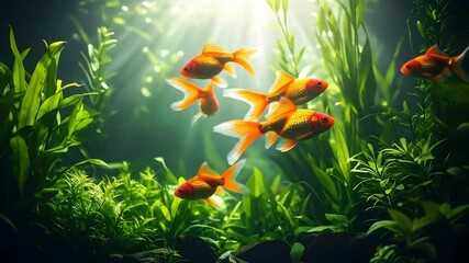 Goldfish aquarium vivid image