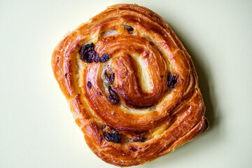 Freshly Baked Pain Aux Raisin Breakfast Pastry