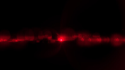 Red light rays on black background	