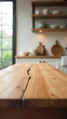 Generative AI: Kitchen Countertop in a Rustic Setting Picture.