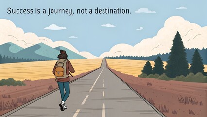 Inspirational Quote Success is a Journey Not a Destination.