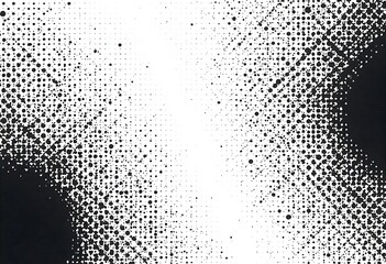 Generative AI Image of Abstract Black and White Dots.
