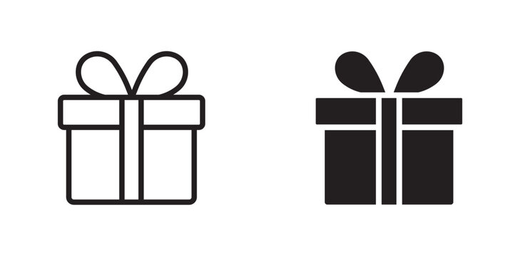 Set of gift box icon ,surprise gift boxes icon set . 